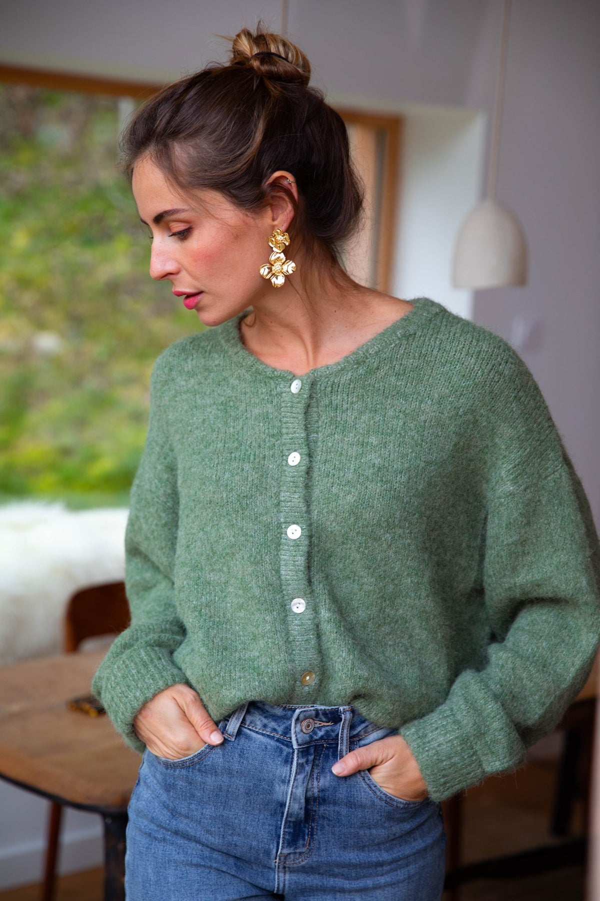 Cárdigan Olivia – Verde Oliva